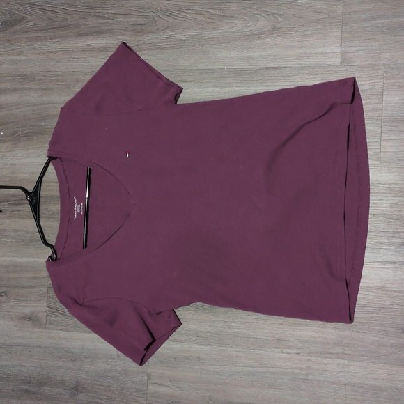 NEW (2) Tommy Hilfiger Favorite Tees Sz XL NWOT Bundle Lot Burgundy/Black Stripe - Picture 6 of 9